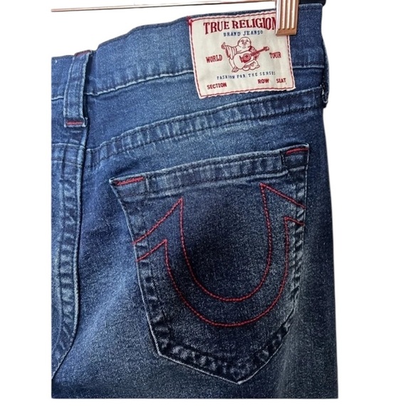 True Religion Ricky relaxed straight jeans in excellent condition dark wash 34 - Picture 5 of 5